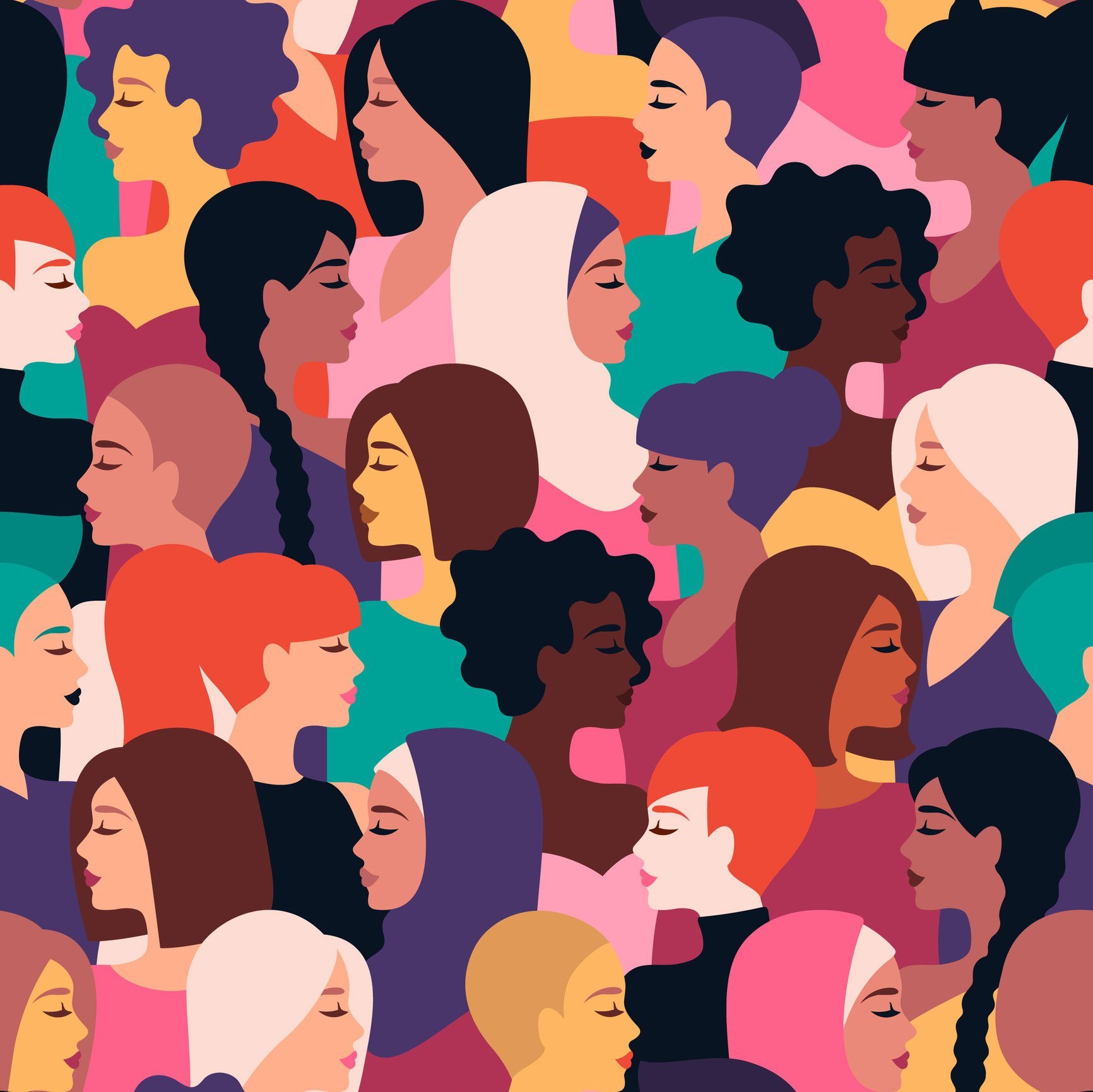women profile illustration