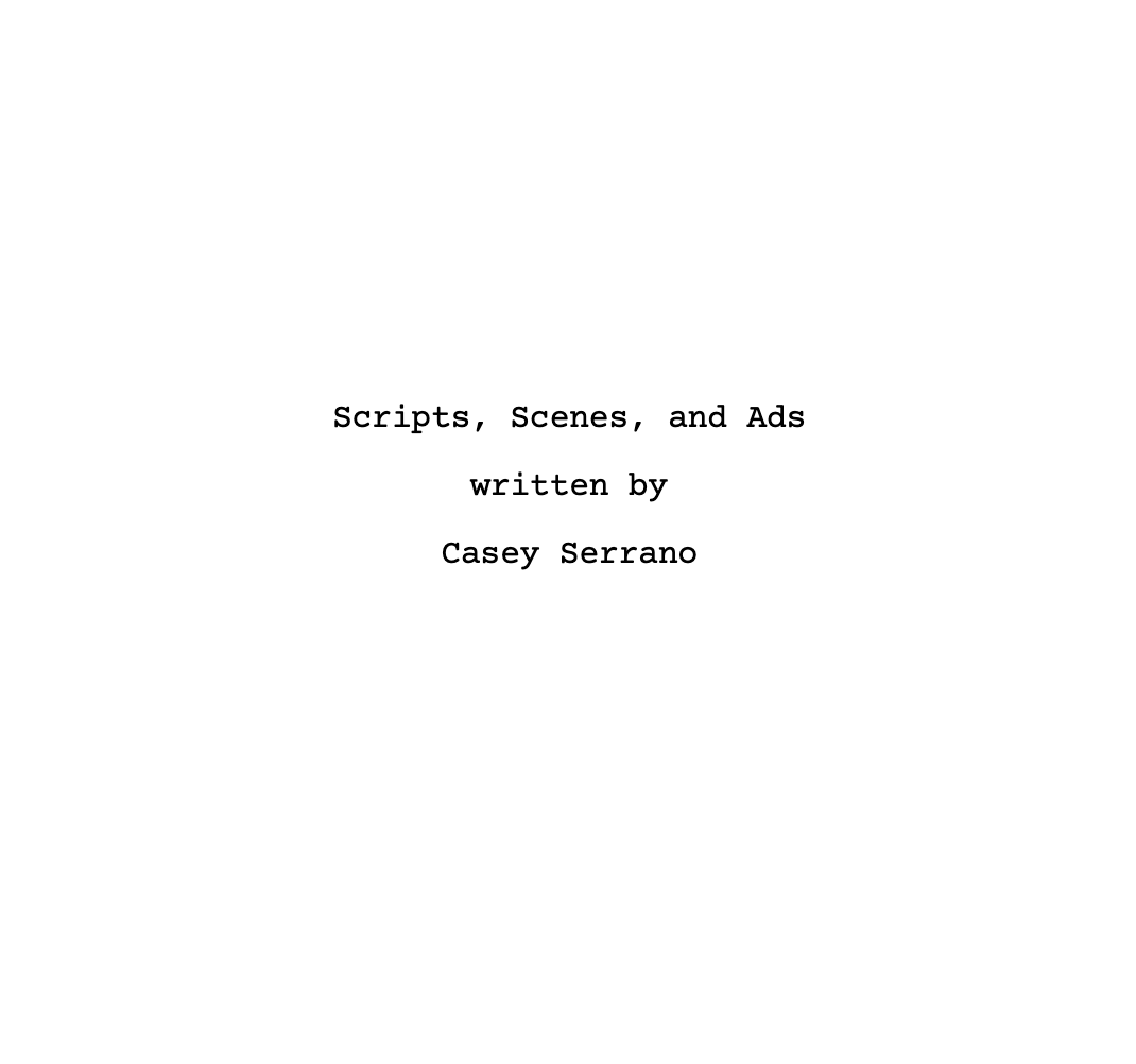 Scripts - Ads & Spec.
