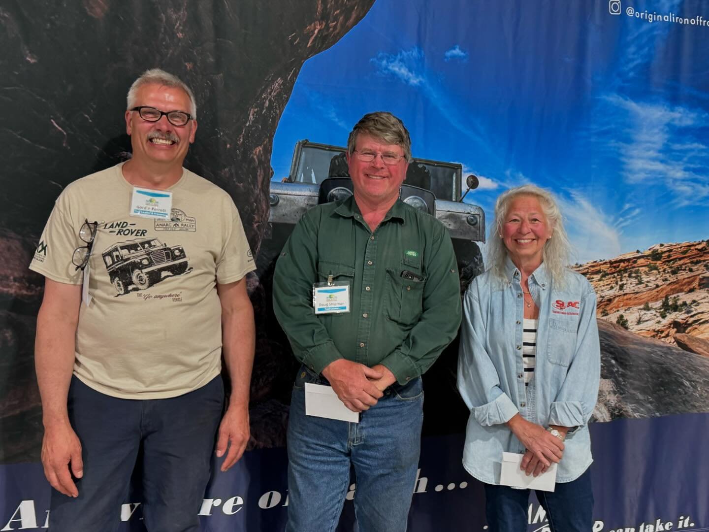 Final full day of the @pacificcoastroverclub PNW Rally. Recognition for their contributions to the North American Land Rover community&mdash; Doug Shipman, Gordon Perrot, Pamela Petleff and Tom Hensley (not pictured). @cameltrophyofficial 1997 partic