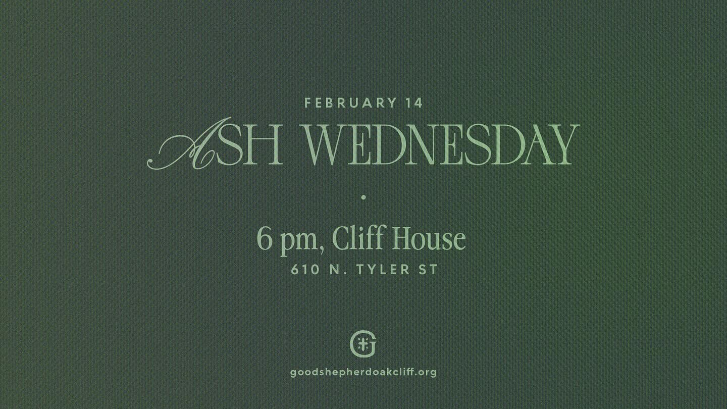 We have a special Ash Wednesday service next week, 2/14, at @cliffhousetexas 6-7pm. This will be an evening of reflection and prayer as we remember that we are a people of the cross, marked by a sign of the cross in ashes.
Join us to begin the season