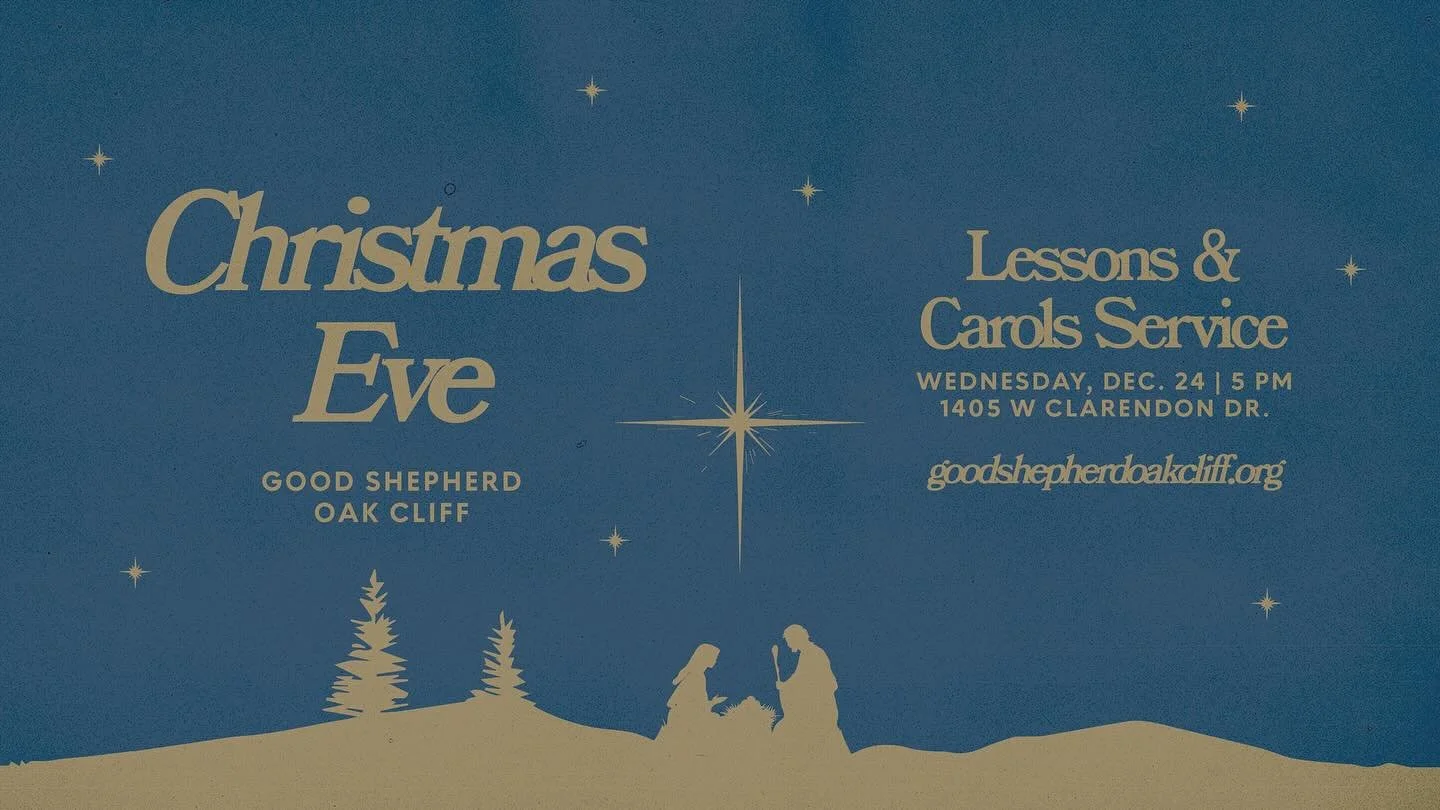 Join us on Christmas Eve at 5pm for a special Lessons and Carols service with the Scriptures and songs that will tune our hearts to sing God&rsquo;s praise. 1405 W Clarendon Dr.