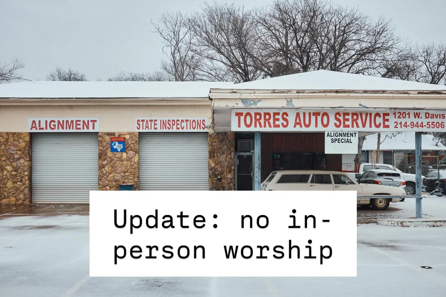 We will not have in-person worship this Sunday!
We do not casually &ldquo;cancel&rdquo; in-person worship, there are fewer more important things as followers of Jesus. The roads are icy and travel is difficult and getting worse; this was the best opt