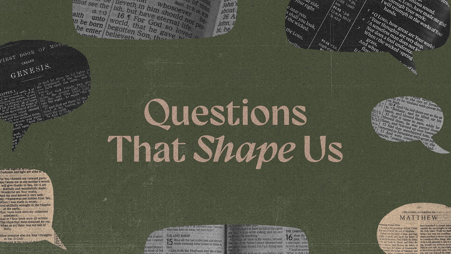 Questions That Shape Us “Where Are You?” - Andrew Franklin