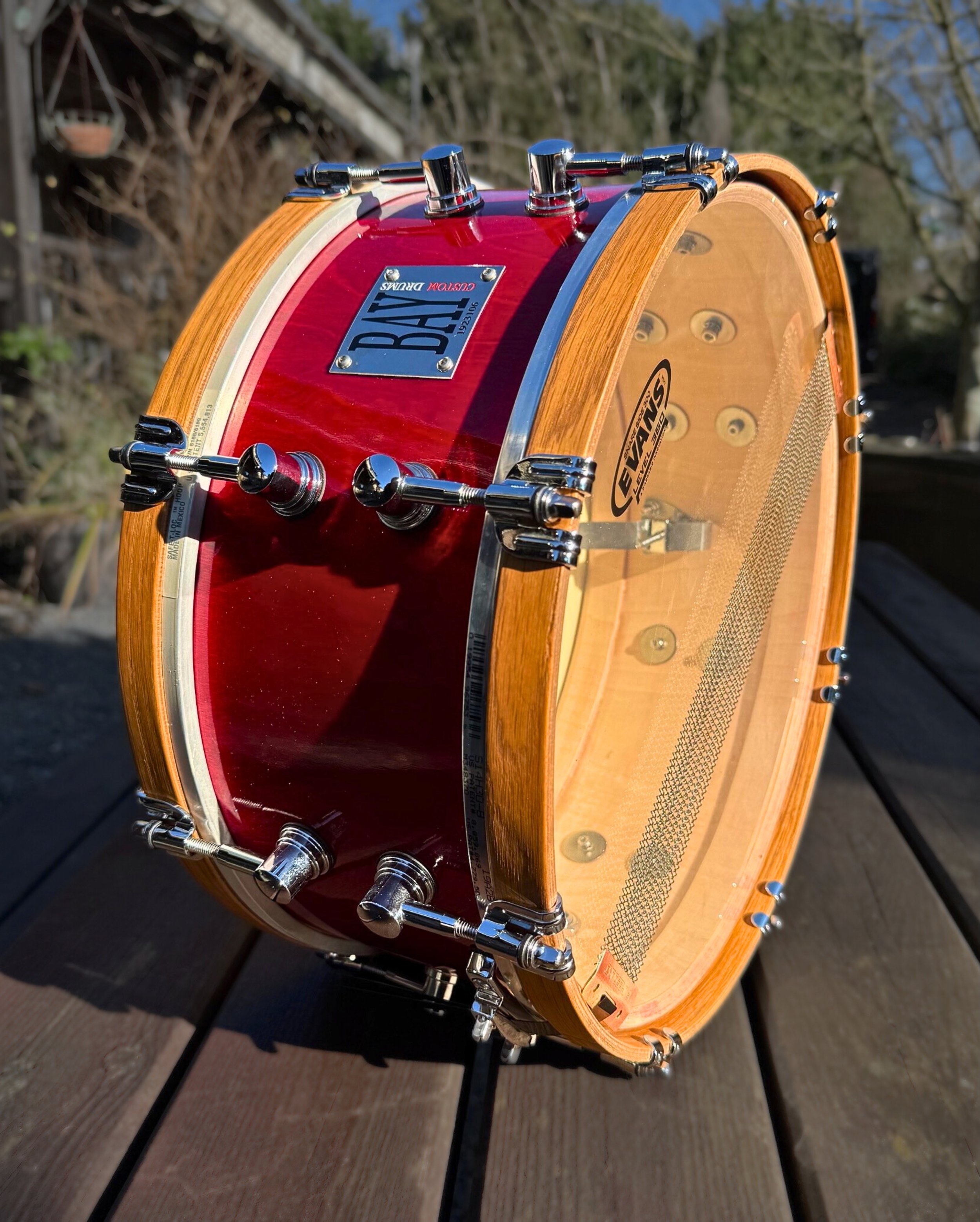 14"x6.5" Scarlet over Birch Snare
