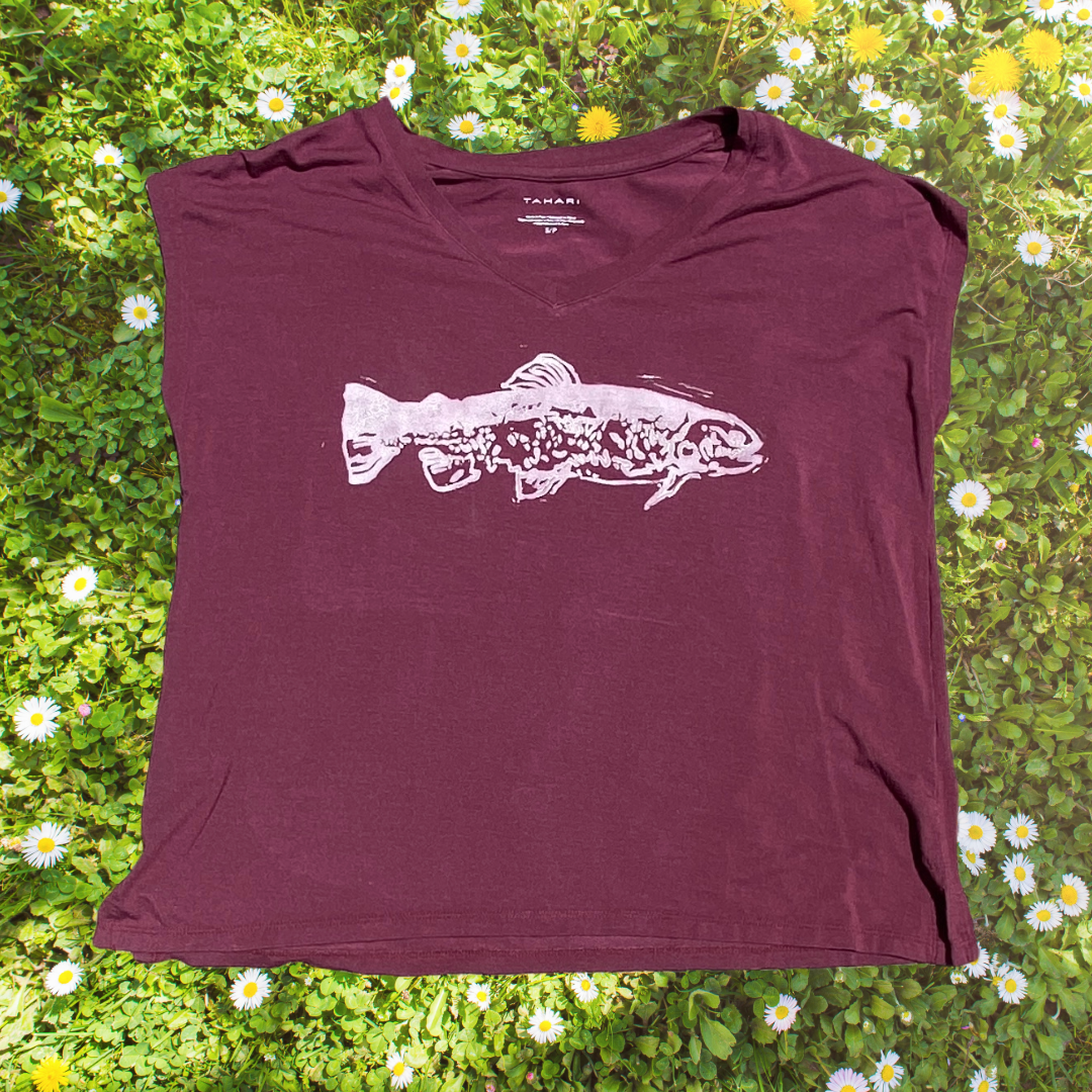 burgundy brook trout tee: '25 summer drop