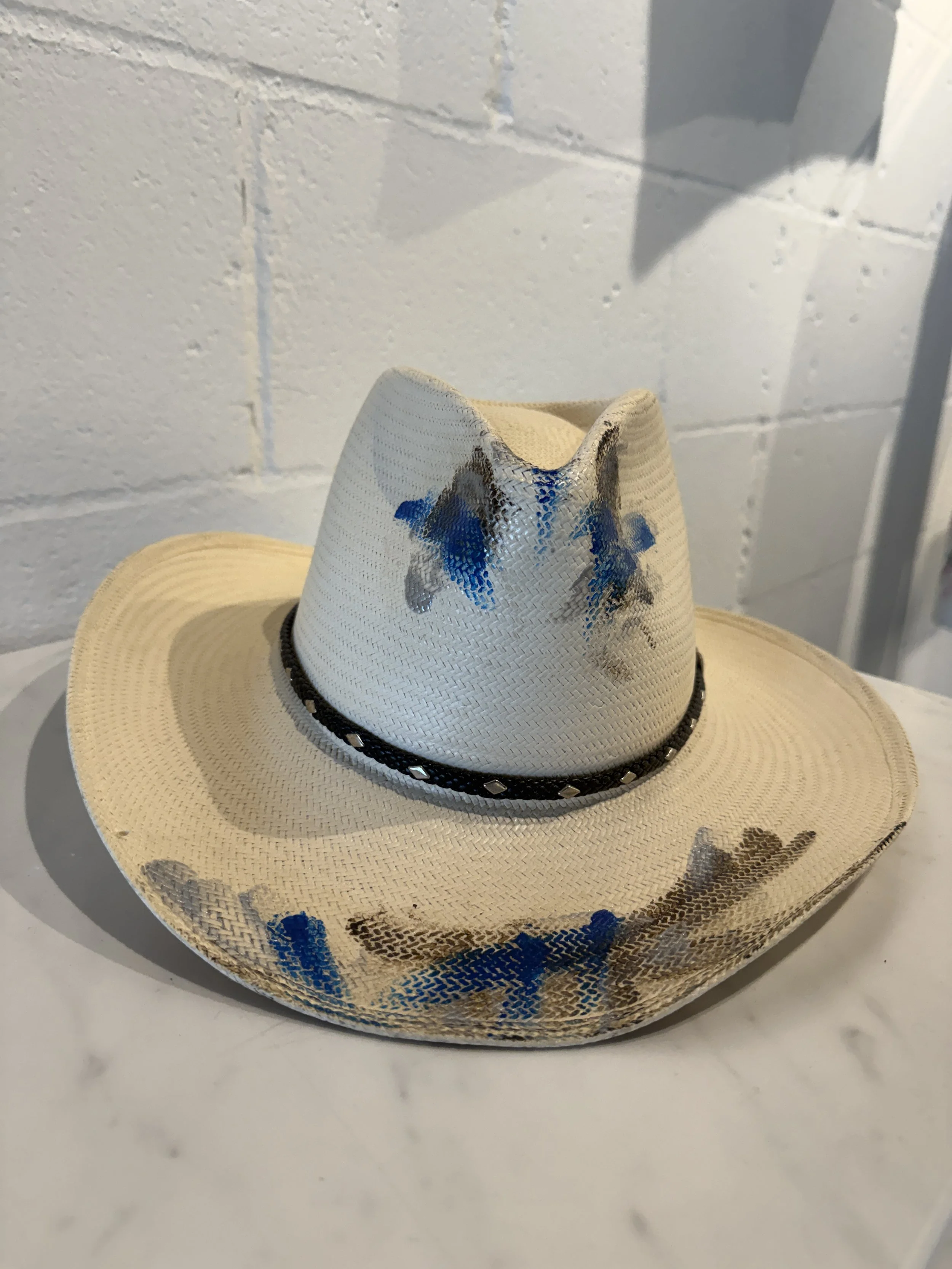 "Open Sky," hand-painted, Stetson Hat