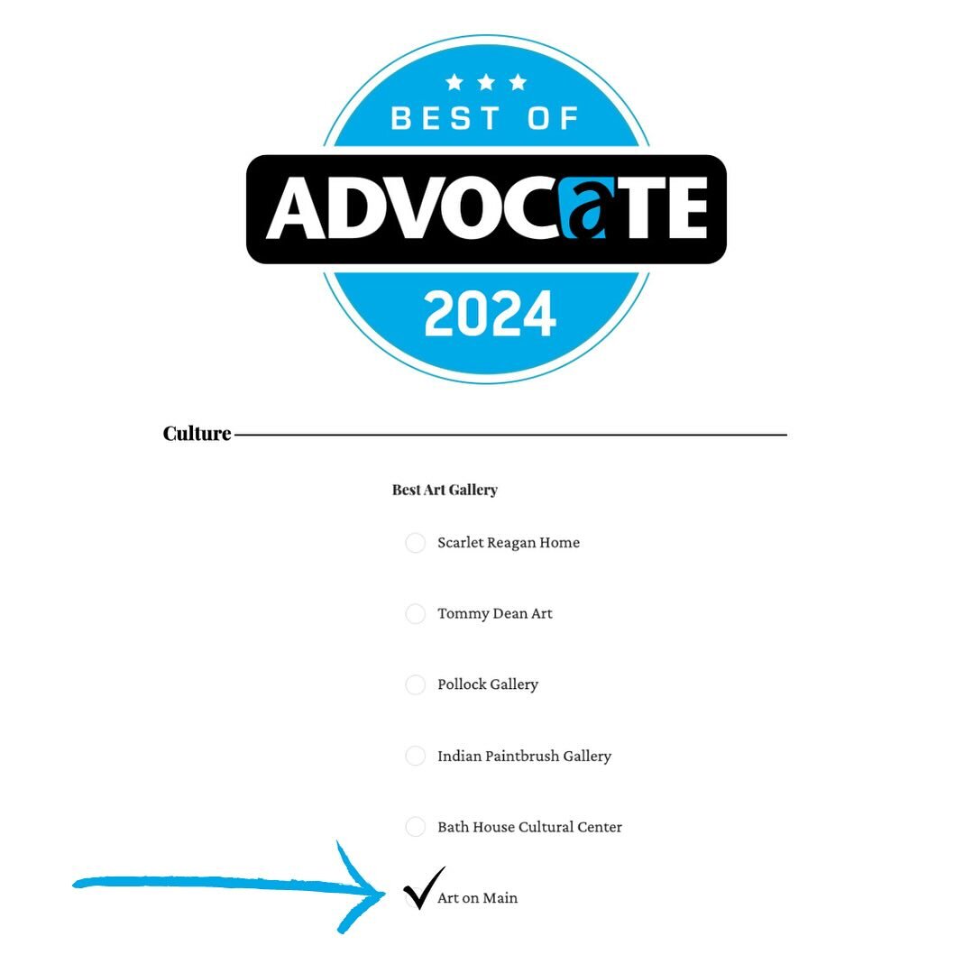 Super excited and VERY honored to have been nominated for the @eastdallasadvocate &ldquo;Best of in Culture&rdquo; for Best Art Gallery! We would very much appreciate everyone&rsquo;s vote! The link to vote can be accessed via our Linktree link in ou