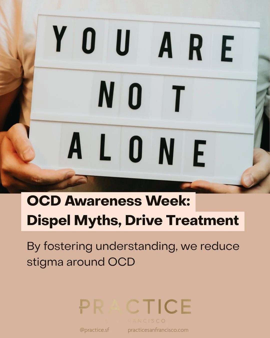 OCD Awareness Week (#OCDweek) and Month (October!) is dedicated to dispelling myths, reducing stigma, and educating the public. 

For the 200 million people worldwide with OCD, feeling misunderstood is a painful barrier to getting the timely, effecti