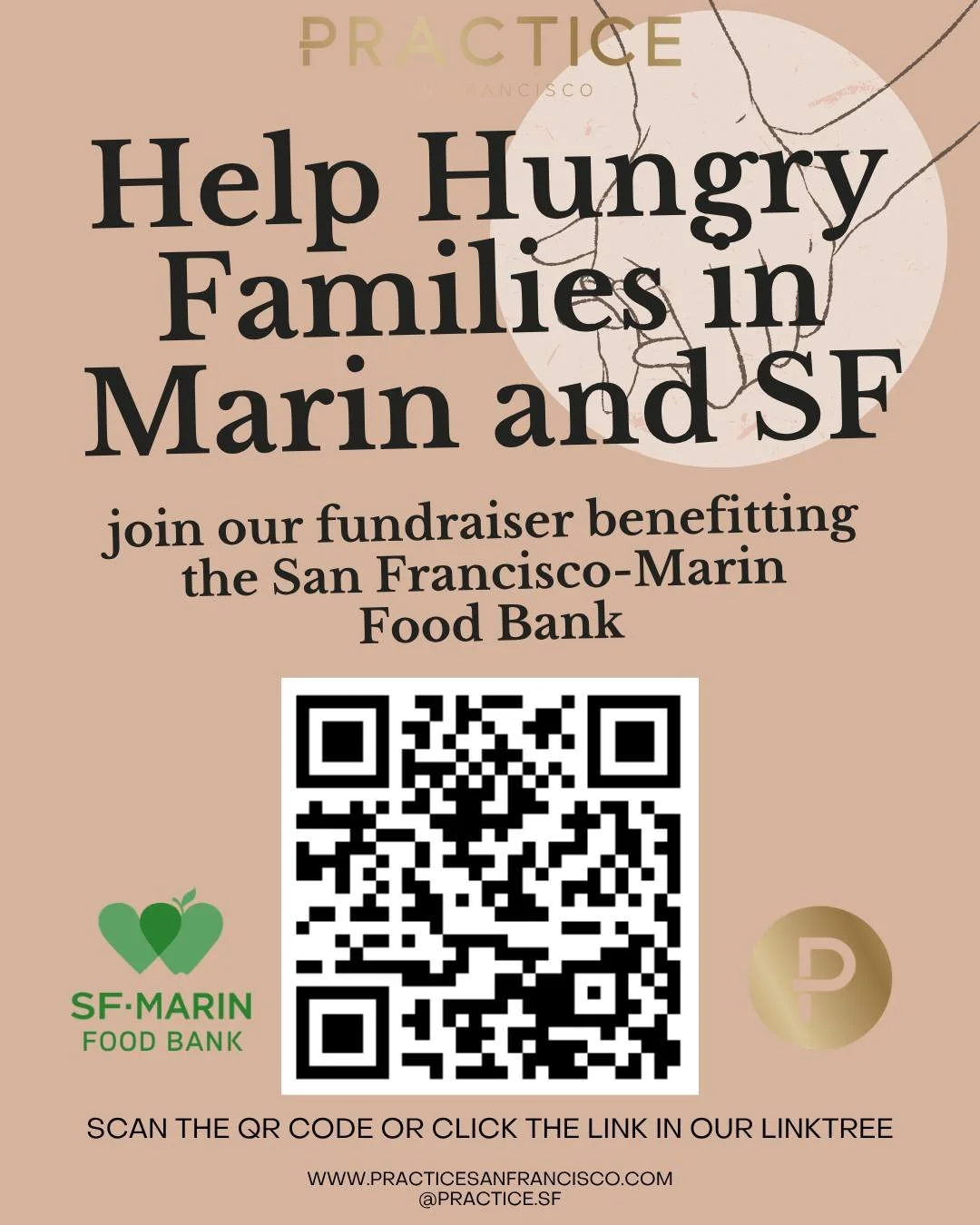 Please join Practice SF's fundraiser benefitting the San Francisco-Marin Food Bank!

We are absolutely heart-broken by the termination of Supplemental Nutrition Assistance Program (SNAP) benefits for the 42 million Americans that this program serves,