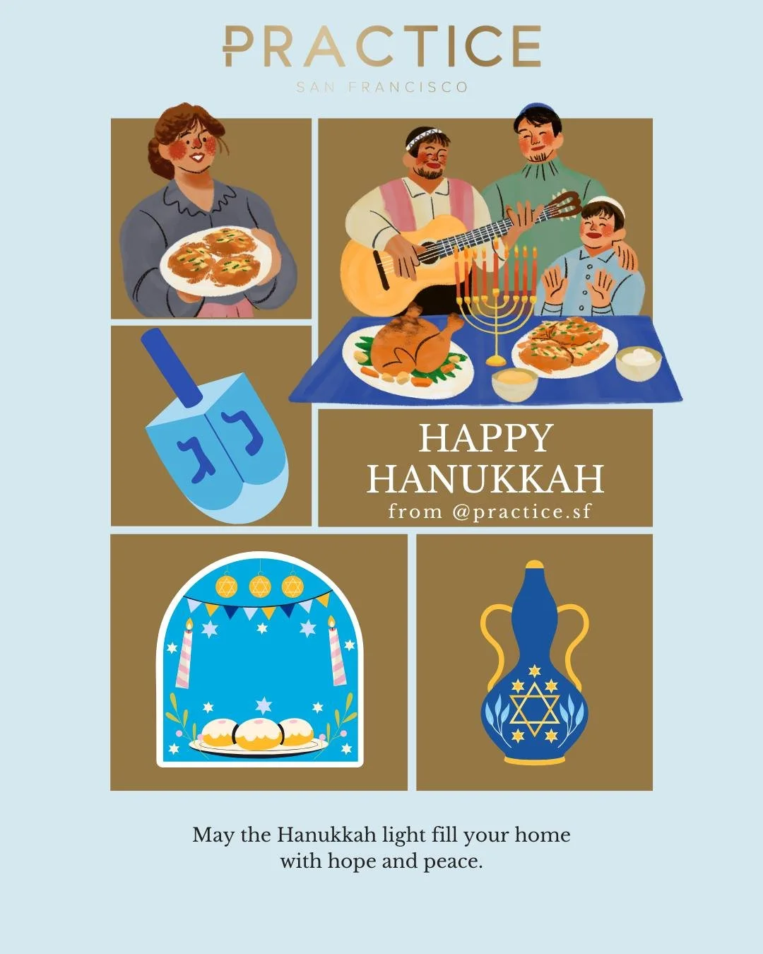 Happy Hanukkah! Chag Sameach!

Hanukkah is about coming together for shared traditions, festive food, and new memories. 
Wishing you joy, connection, and rest in your home. Don't forget to savor the small moments, share kindness, and prioritize your 
