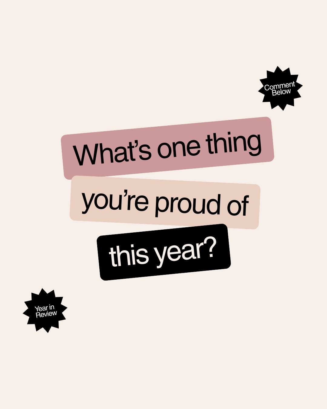 Be proud of how far you've come - and be excited about where you're going! Comment below and let us know what you're proud of this year, and what you're looking forward to in 2026! 

And, consider starting the new year with a focus on you and priorit