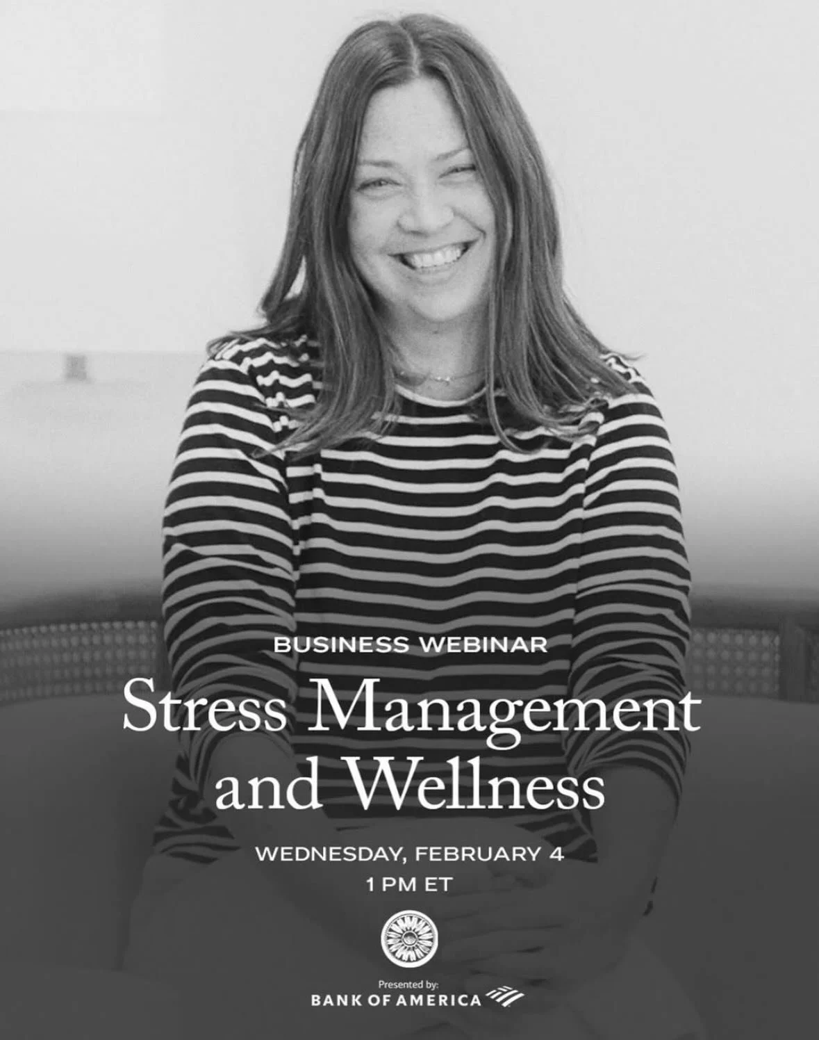 Reminder! Join @drninakaiser for a FREE business webinar discussing stress management and wellness ! 
Next Wednesday, February 4 at 10 am PST/ 1 pm EST, Tory Burch Fellow, psychologist and @practice.sf founder Nina Kaiser will teach practical tools a