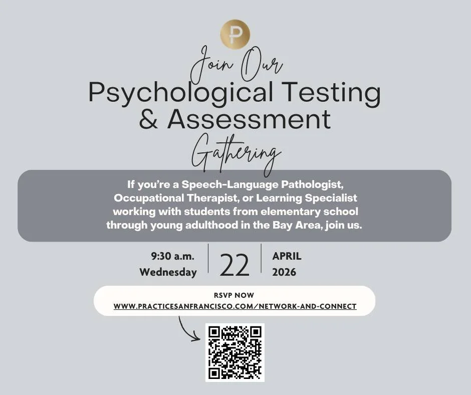 Are you a Speech-Language Pathologist, Occupational Therapist, and Learning Specialist working with students from elementary school through young adulthood in the Bay Area? If yes, please join us on Wednesday, April 22 at 9:30 am for our first ever P