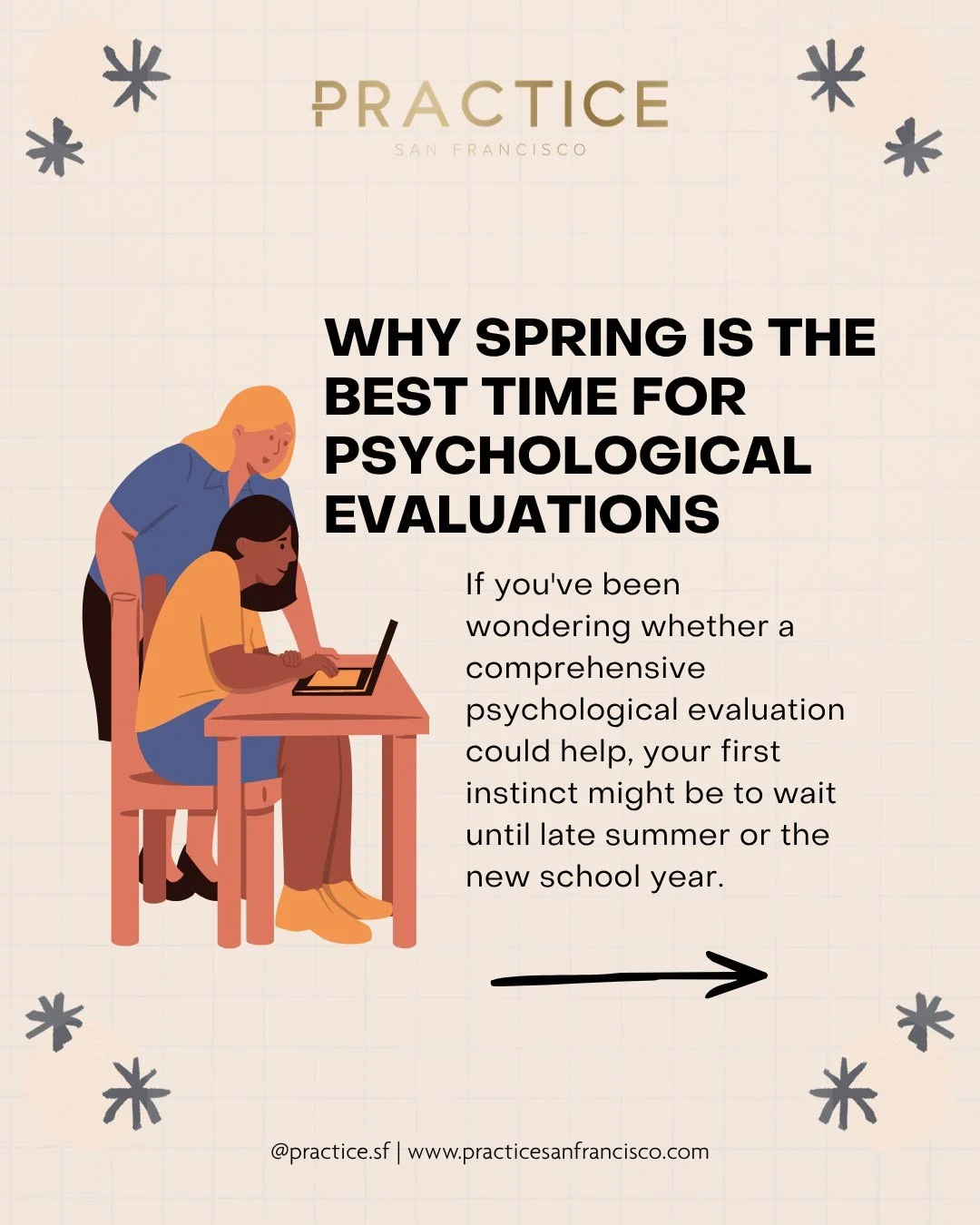 Why Spring is the best time for psychological evaluations!
One of the best times of year for a student to get a psychological evaluation is late spring or early summer, as the school year winds down. This timing allows students to be tested in a lowe