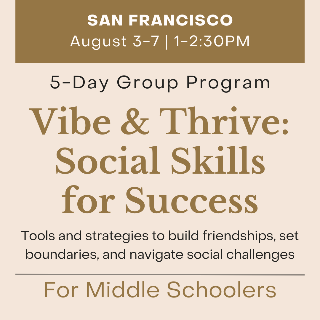 Vibe & Thrive: Social Skills for Success for Middle Schoolers - additional class (SF)