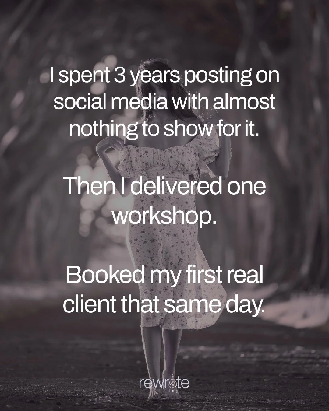 Three years. That's how long I spent trying to make social media work.

I posted every day. Showed up on stories. Followed all the expert advice. Tried every trending strategy. And I was exhausted.

A few low-cost sales here and there. Some readings.