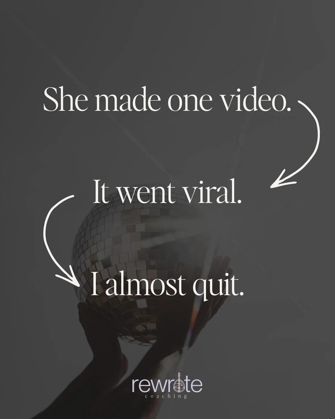 She went viral off one dramatic video.

I was posting five days a week, talking about my breakfast on Stories, making reels that felt completely wrong for me. Fighting every introverted instinct I had.

And she got the clients.

I wanted to quit.

Th