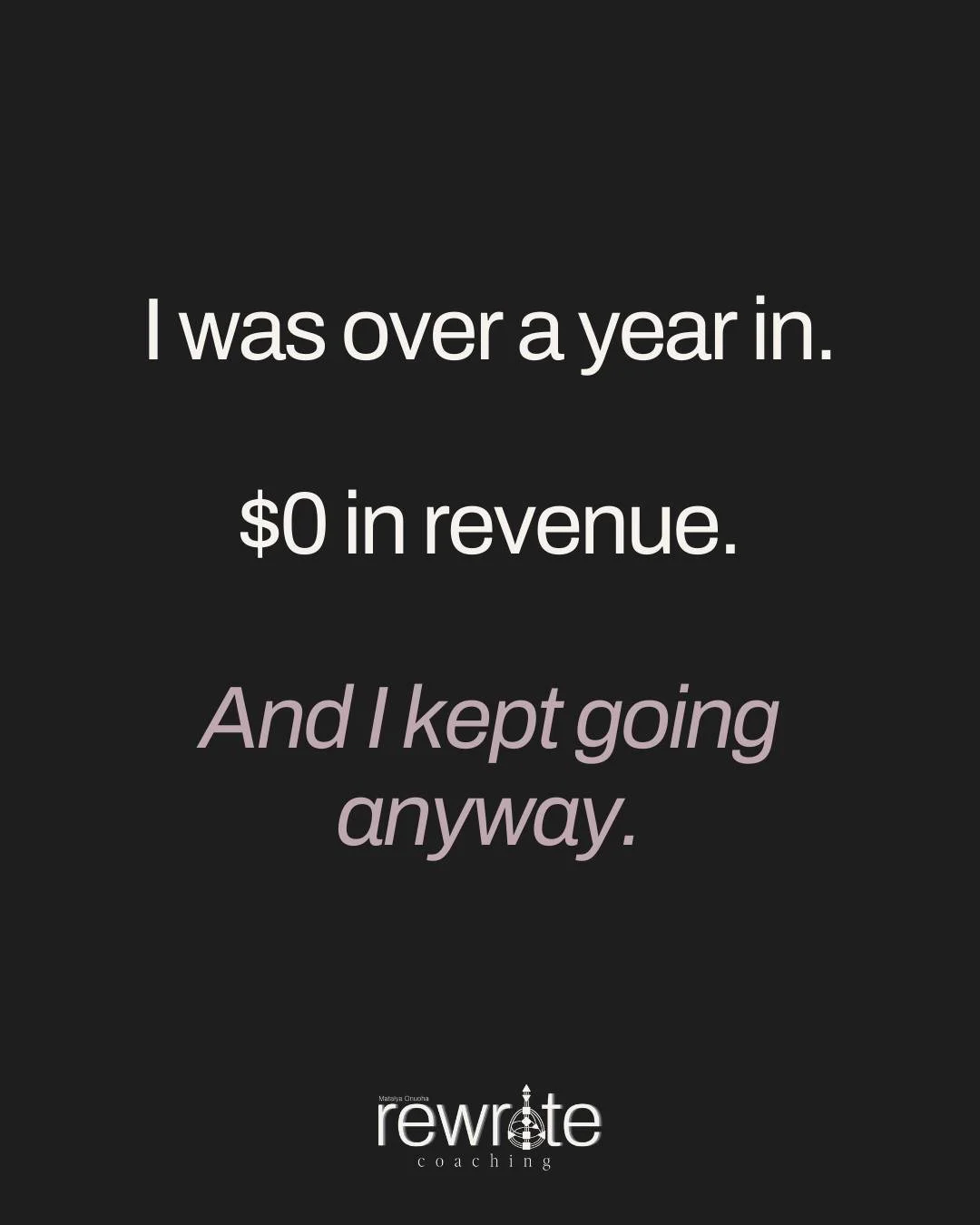 Over a year into my business before I made my first $100.

Two and a half years before I booked my first client.

Every single day I wondered if I was being patient or just settling for scraps.

Turns out there's a real difference.

Patience is activ