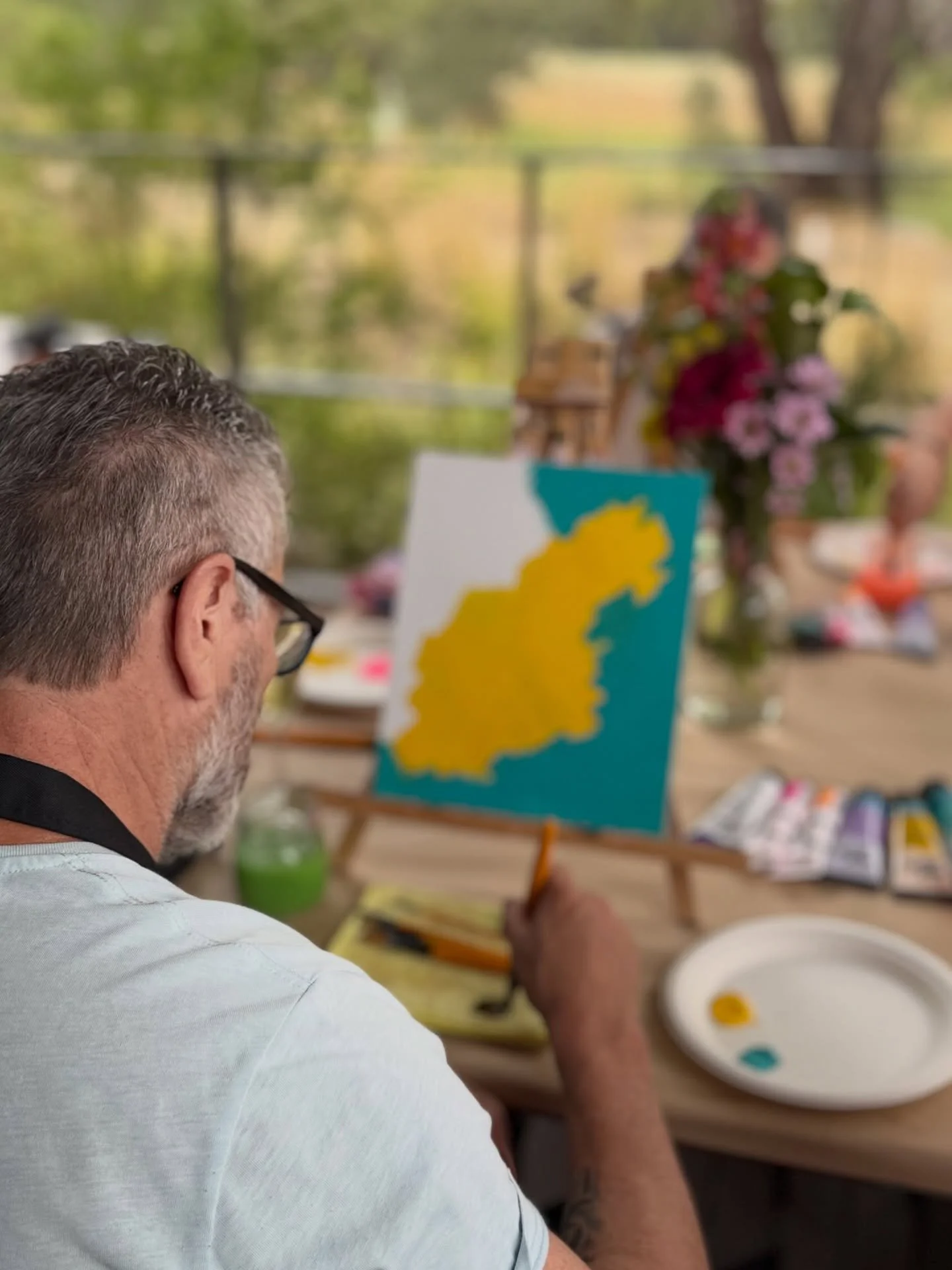 What a great event today was!!

Out on the deck, submersed in nature with beautiful weather&hellip; Just feeling so grateful 😄

The company was lovely and everyone&rsquo;s paintings were beautiful and individual awesome!!!

My expectations for this 