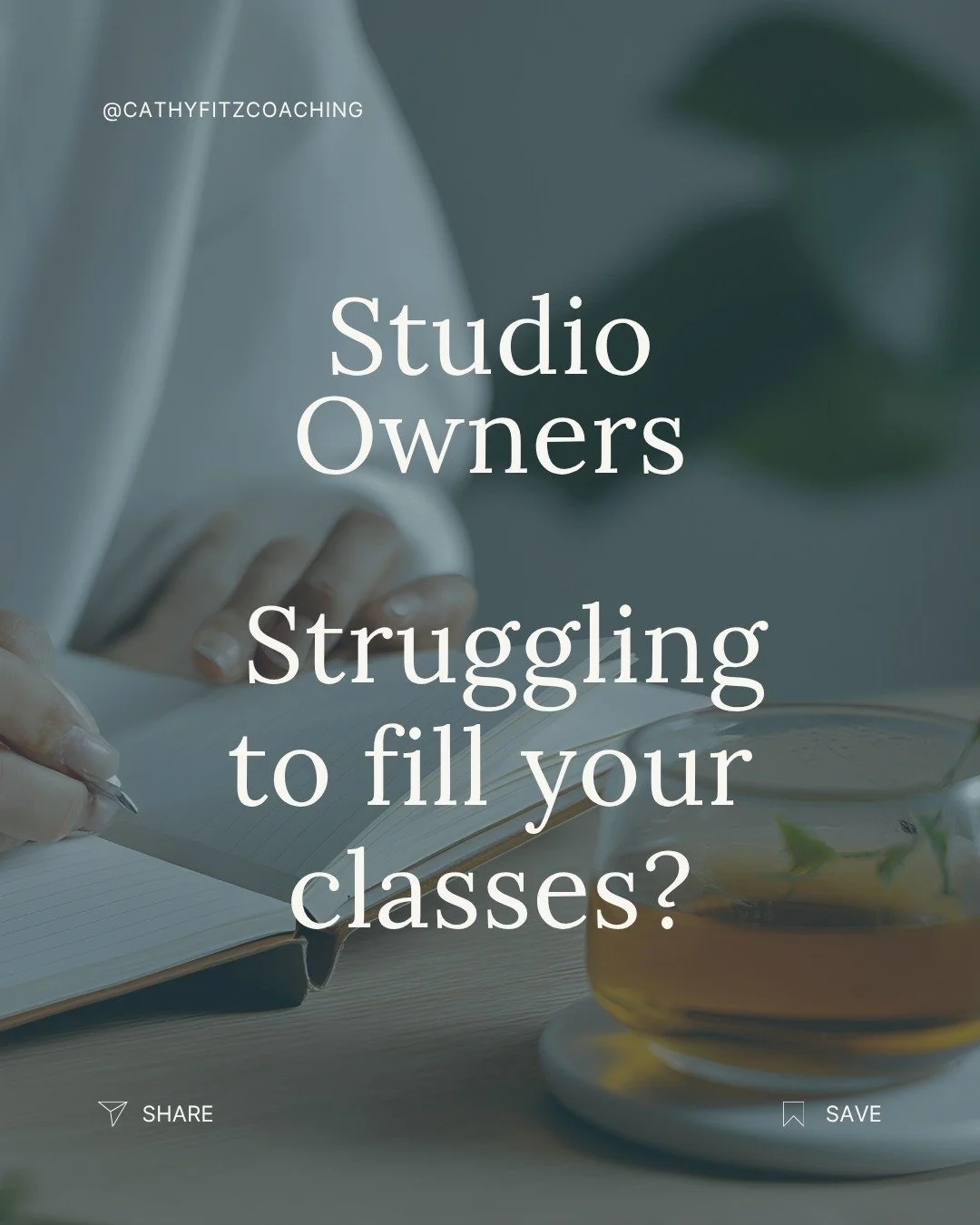 Attention Studio Owners!

Wednesday I&rsquo;m hosting a free workshop in Traverse City:
&ldquo;3 Things Every Studio Owner Can Do Today to Fill Your Classes &amp; Keep Students Coming Back.&rdquo;

📅 Wednesday, Oct 8 1:00-3:00 pm
📍 Studio North Col