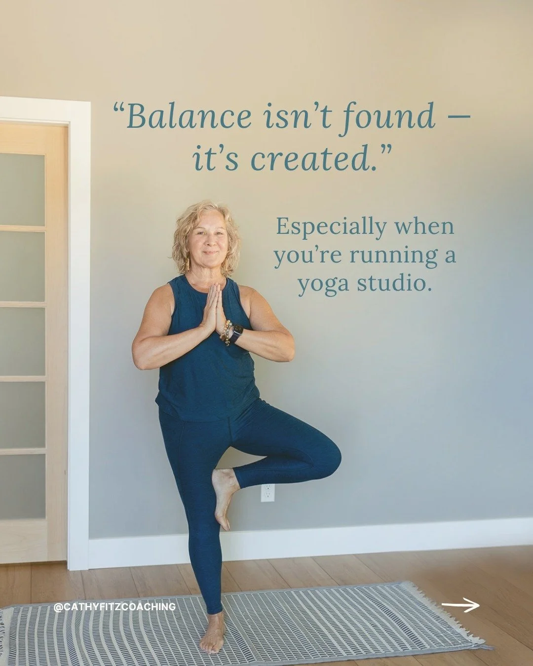 &ldquo;Balance isn&rsquo;t found &mdash; it&rsquo;s created.&rdquo;
It&rsquo;s something we teach on the mat &mdash; but often forget in our business.

Running a yoga studio can pull you in a hundred directions: clients, teachers, classes, admin, fam