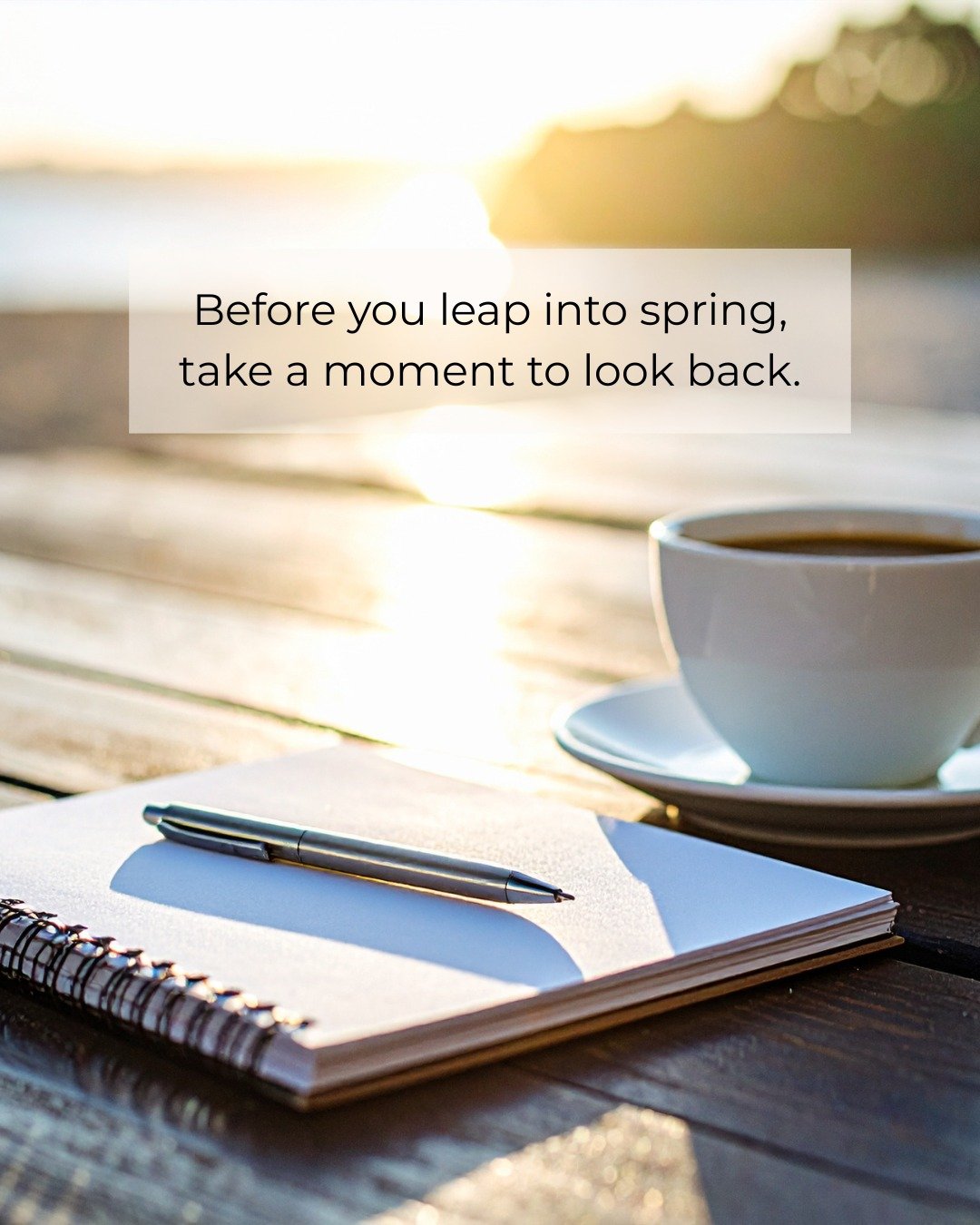 The end of something is worth pausing for.

March is ending, and most of us are going to skip right past this moment straight into whatever's next. Before you leap into spring, take a moment to look back.

How's that resolution going? The one that fe