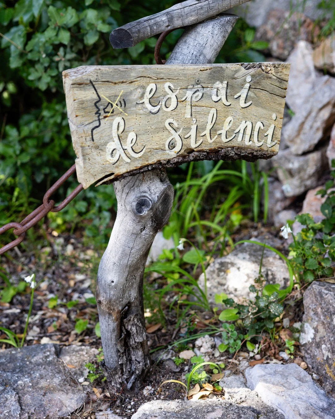 The theme for my weekly photography project is The Senses: Sound.

On our recent trip to Mallorca, Spain, I found silence instead of sound.

Espai de silenci.
Space for silence.

High in the mountains at @SantuarideLluc, we explored the monastery and