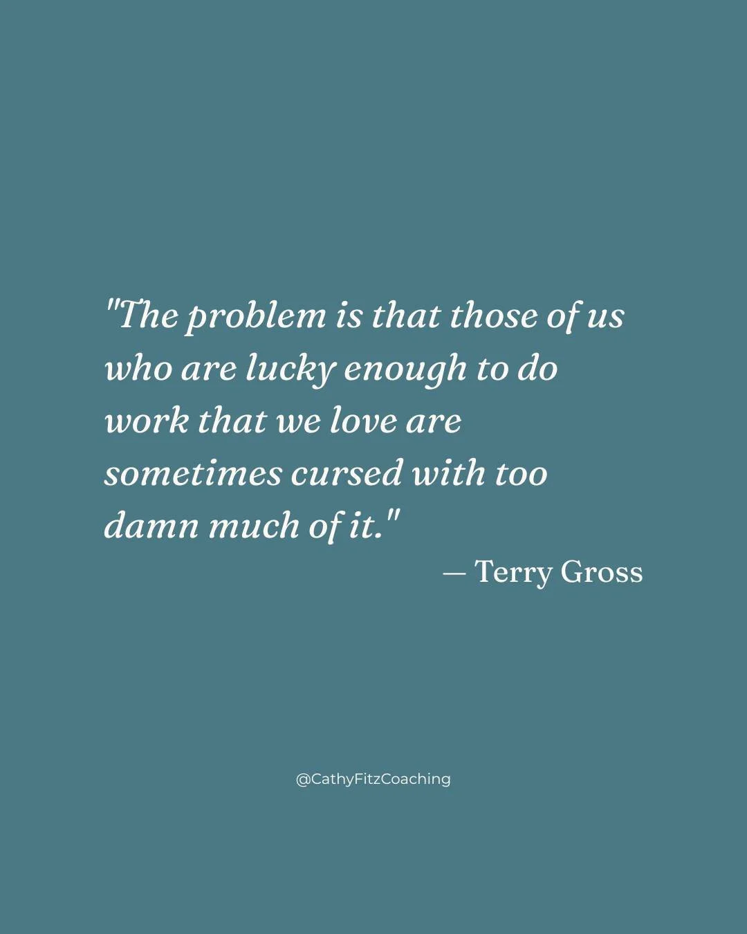 "The problem is that those of us who are lucky enough to do work that we love are sometimes cursed with too damn much of it." &mdash; Terry Gross

It's not just your studio in overdrive right now. It's everything.
First communions. Confirma