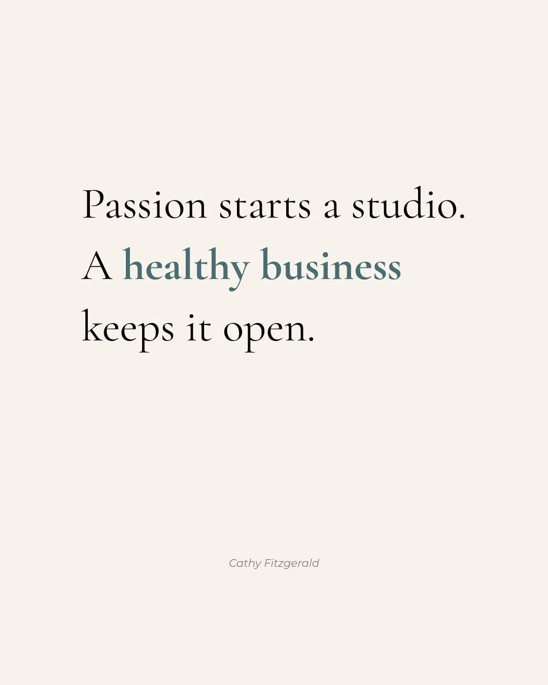Passion is what gets most of us to open the doors.

We love teaching. We love our students. We love watching people grow.

But passion alone isn't what allows a studio to serve its community for 10, 20, or 30 years.

A healthy business gives your pas