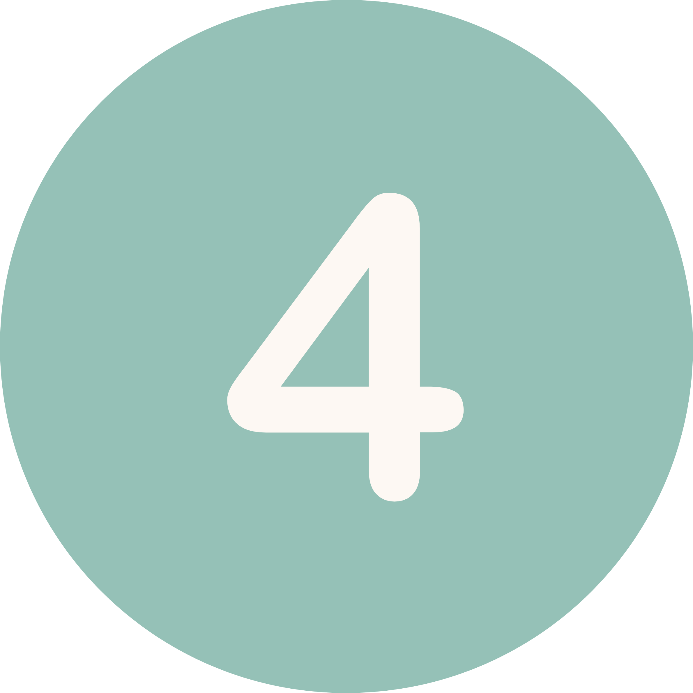 Circle with a light teal background and the number 4 in white centered.