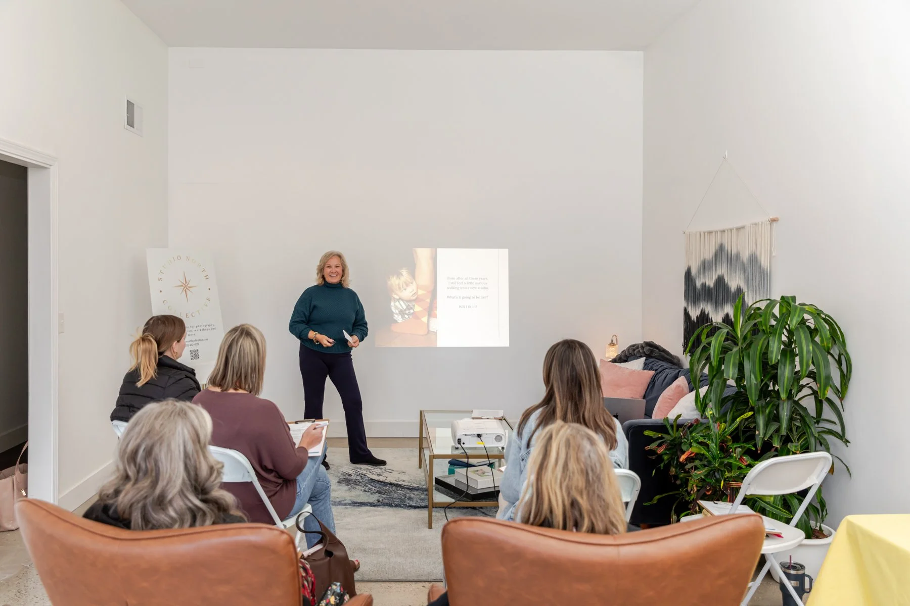 Cathy presenting a workshop for Studio Owners