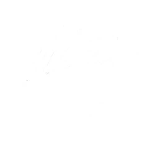 White line drawing of a leaf on a black background.