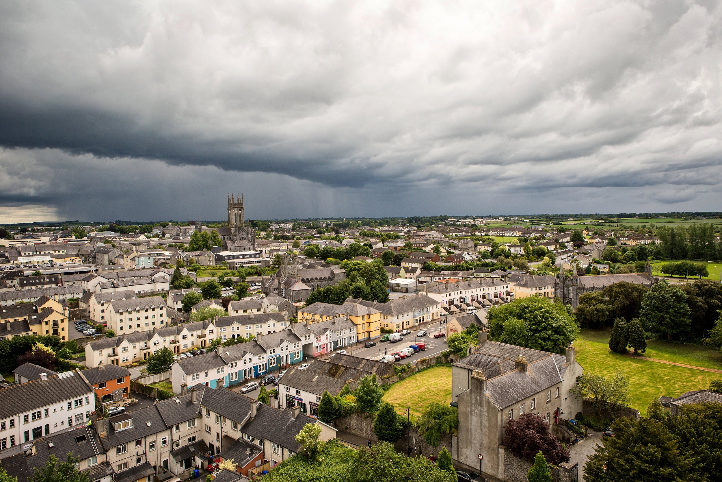 View from Round Tower at St. Canice's Cathedral Kilkenny County