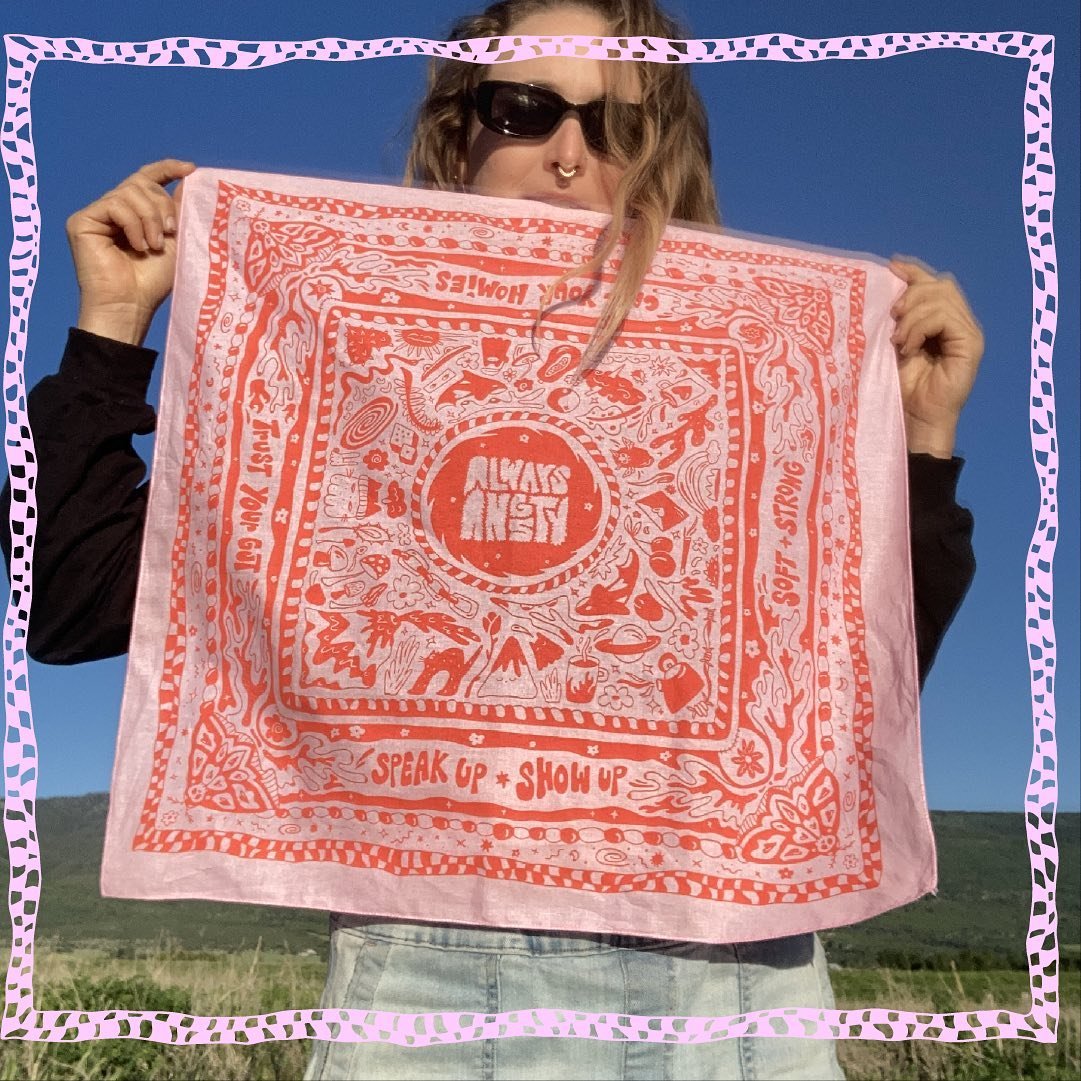 ALWAYS ANGSTY BANDANAS 🌵🌈🌸❤️&zwj;🔥🔥

I got you with the perfect summer accessory! Use it to spice up your fit, disguise your identity, blow your nose in it, dress up your lamb/dog, wave goodbye to your lover at the train stop or really anything!