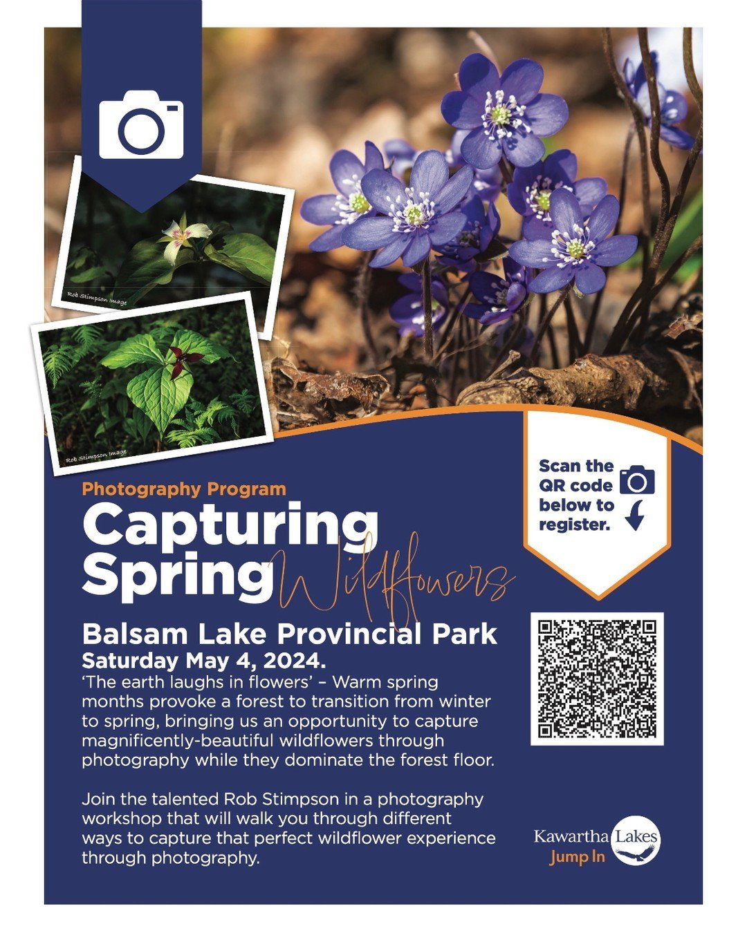 Keep an eye out for CKL's upcoming photography workshop, Capturing Spring Wildflowers 📸🌷

The talented Rob Stimpson has returned to lead and encourage photographers to go beyond the ordinary and capture images that help to develop their own style. 