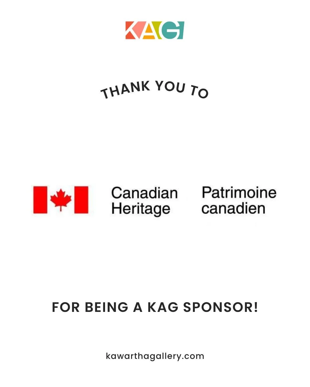 🇨🇦 Thank you to Canadian Heritage / Patrimoine canadien for supporting the Kawartha Art Gallery!

Their continued partnership helps us deliver impactful exhibitions, educational programming, and creative opportunities that connect our community thr