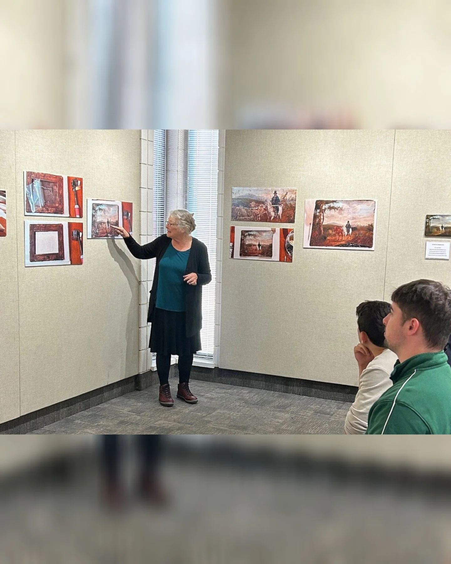 ✨ The Art of Conservation Opening Reception Recap! 

This past Saturday, we celebrated the opening of The Art of Conservation exhibit at Kawartha Art Gallery! 🖼️
Basia Baklinski, proprietor of The Conservation Clinic, gave us a behind-the-scenes loo