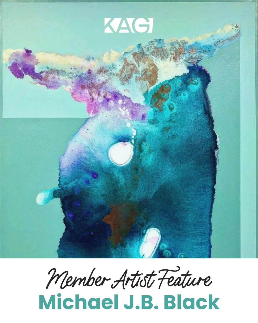 Member Artist Feature: Michael J.B. Black! 🎨

Informed by a late Modern interpretation of abstraction, Michael&rsquo;s current practice typically moves between painterly and post-painterly interpretations of cultural history and biomorphic forms. Na