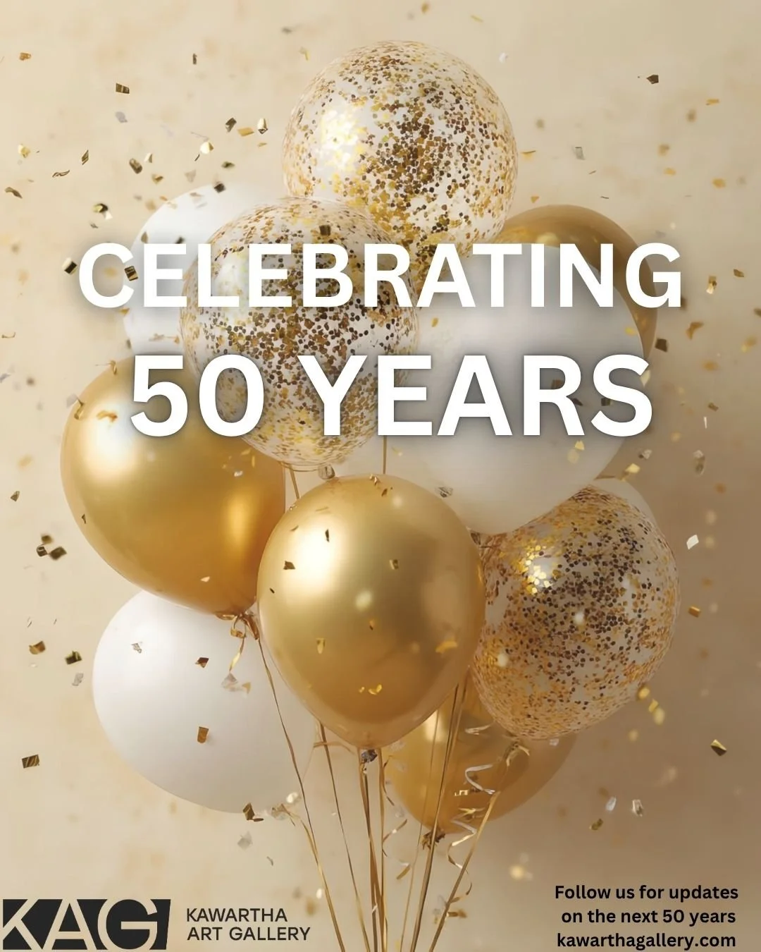 Today marks the 50th anniversary of Kawartha Art Gallery!

Thank you to everyone who has been part of our story so far. We&rsquo;re excited for what comes next and invite you to follow along on Facebook and Instagram as we look ahead to the next 50 y