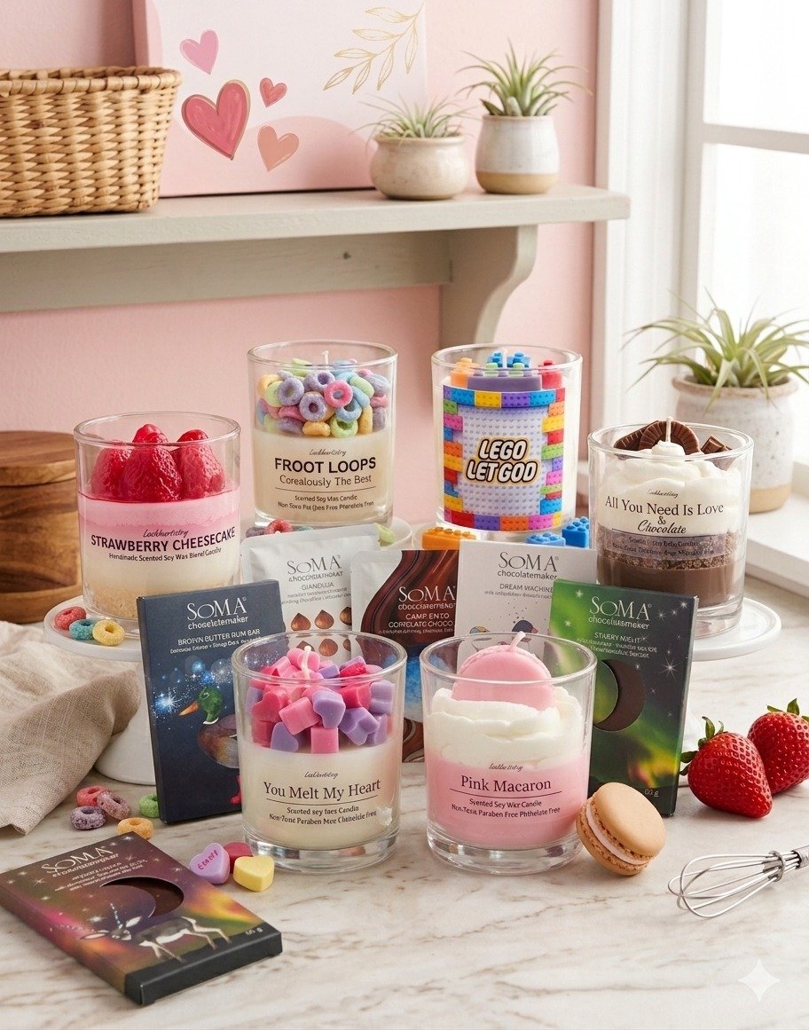 Celebrate Mom with gifts as special as she is 💕

Treat her to beautifully handcrafted @Lockhartistry candles that look almost too good to burn, paired with the rich, artisanal flavours of chocolate from @SomaChocolatemaker. It is the perfect combina
