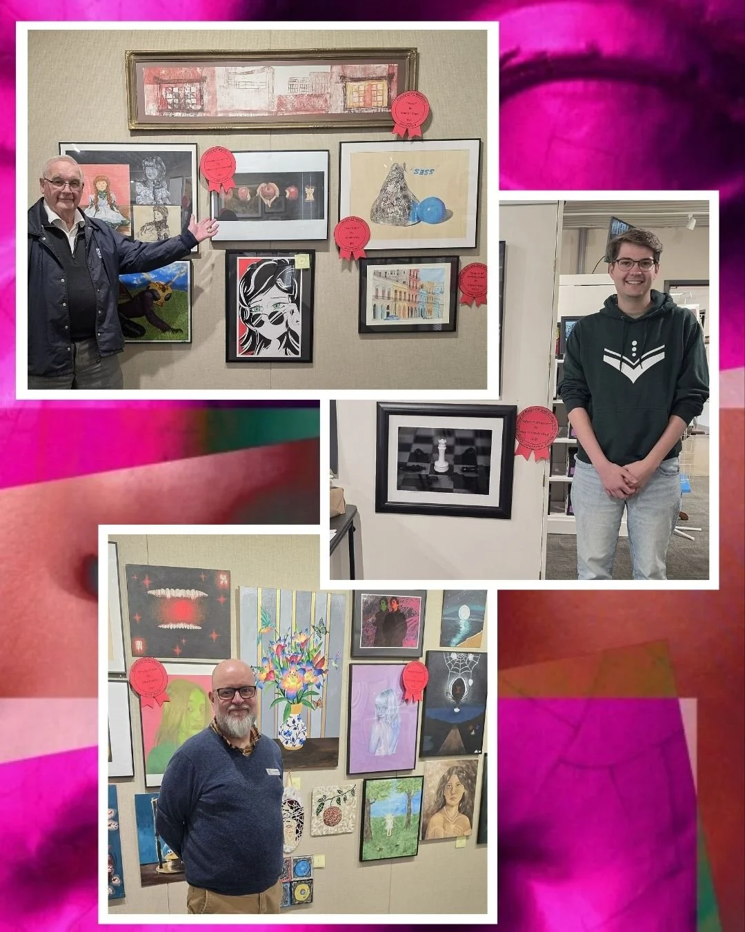 🎨The Annual Juried Student Exhibition is back at Kawartha Art Gallery from May 6 to June 12. A tradition for over 20 years!

Mayor Doug Elmslie @dougelmsliemayor, Zac Miller @amperecanada, Executive Assistant to the CEO at Ampere, and Jamie Anderson