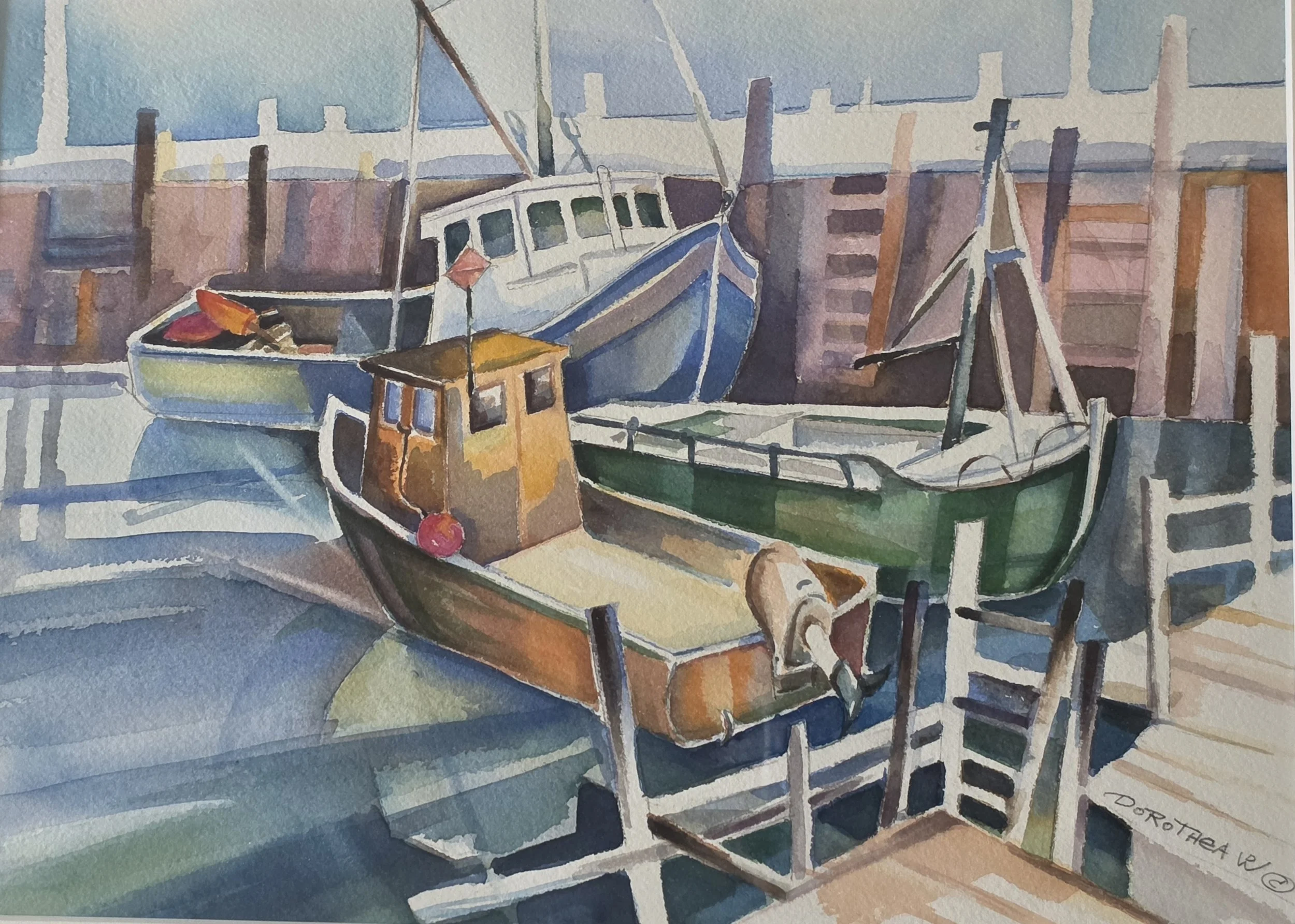  Title: The Boats, Medium: Watercolour, Date: 2011, Notes: Grand Manan N.B. (boats in harbour) 
