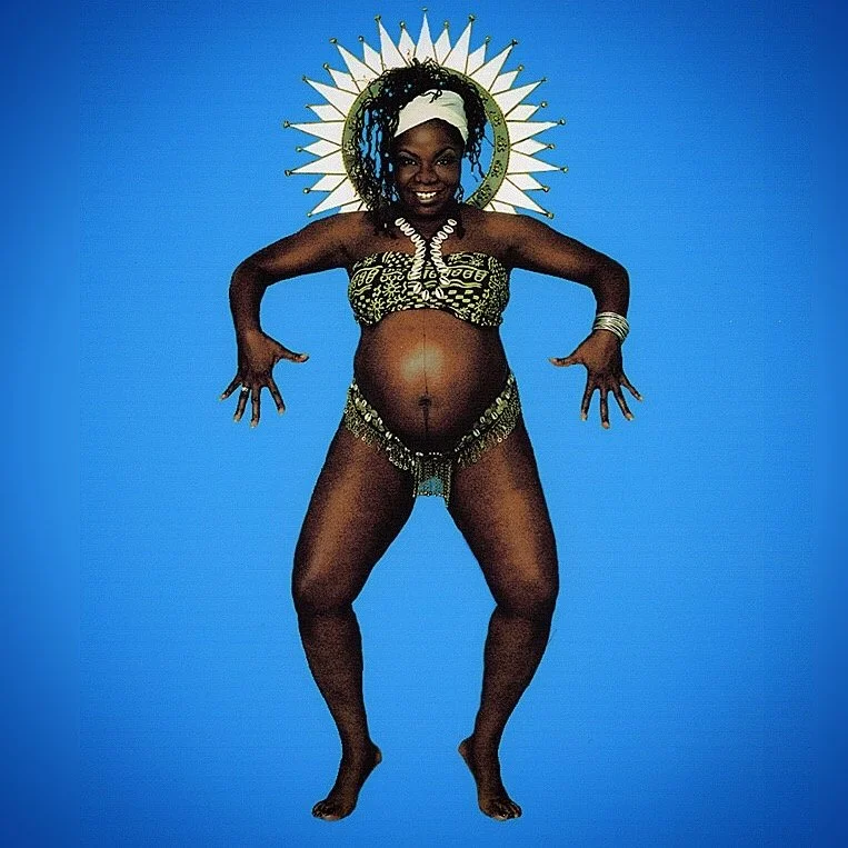 Pregnant Goddess, Photography, 1980s — Photograph of artist/painter
