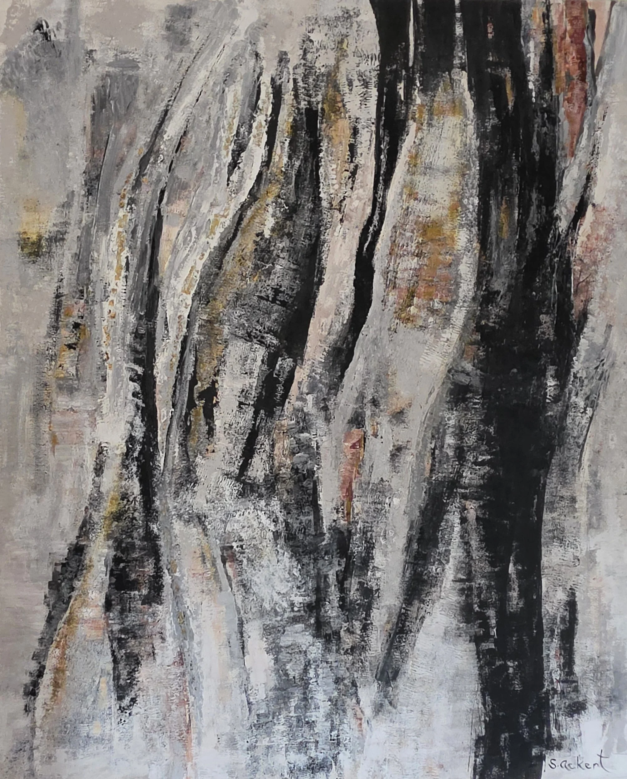 Title: Picasso Marble, Medium: Acrylic on canvas, Date: 1976, Description: Rock Series 1 (Chemong area).