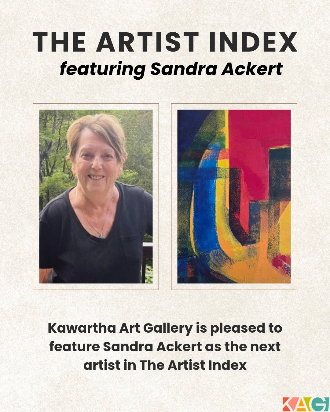 The Artist Index continues with its fourth featured artist, Sandra Ackert.

The Artist Index is a publicly accessible digital archive that documents artists' careers and artworks, helping ensure their artistic legacies remain visible, contextualized,