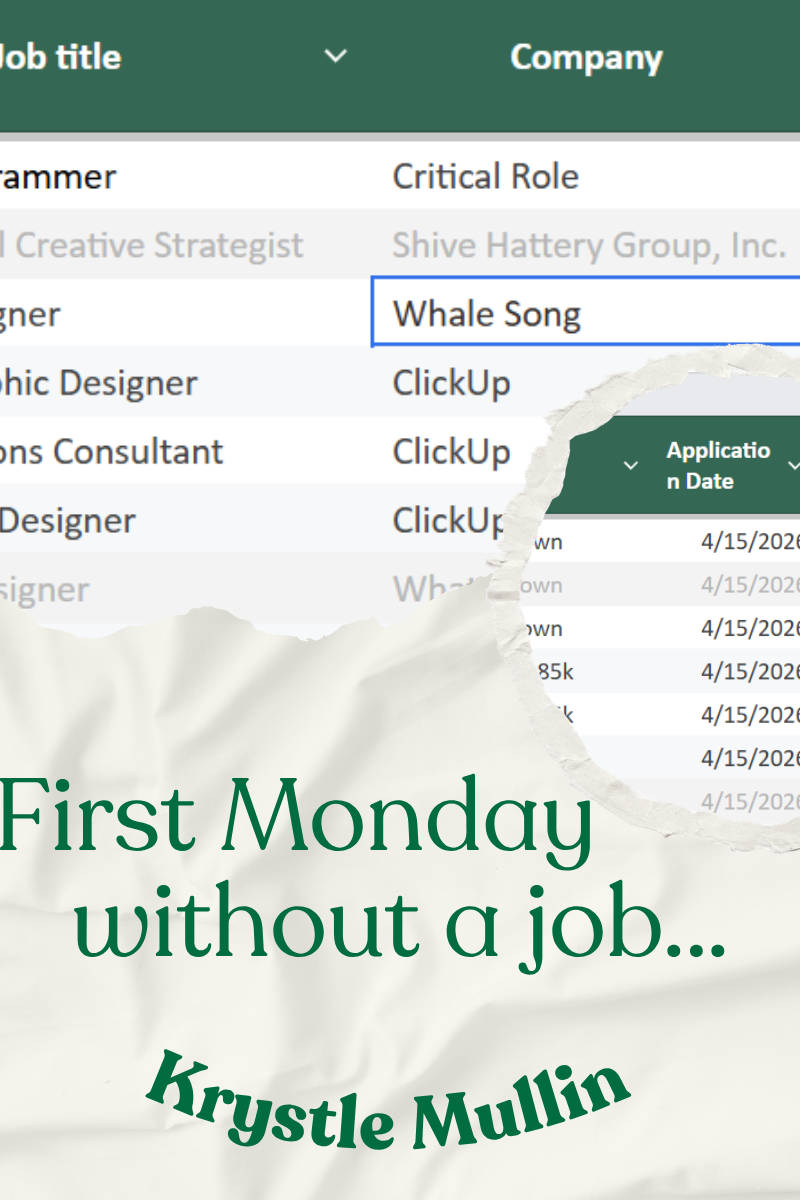 First Monday without a job…