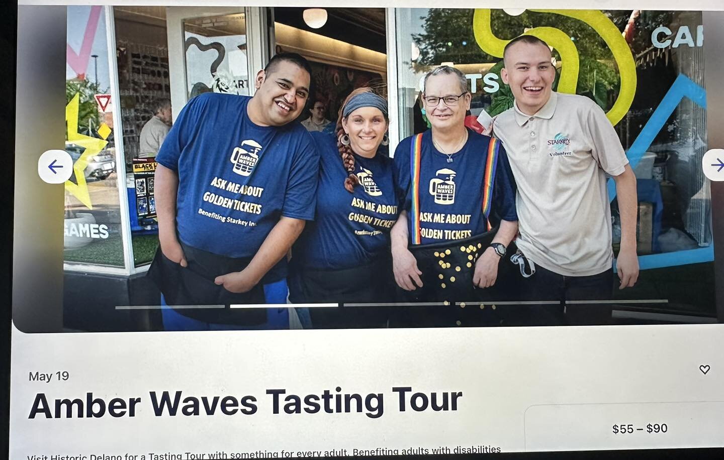 We were honored to be part of the Amber Waves Tasting Tour yesterday to support Starkey, Inc.
As you all might know, Brandon one of their youngest residents is about to celebrate his two years with us! He was so excited to meet up with Aj and Lauren.