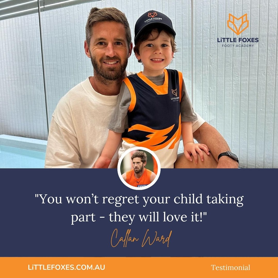 A GIANT testimonial from @gwsgiants star @calward 

🗣️ &ldquo;Romeo always has such a fun time at Little Foxes. The coaches make sure the kids are having a great time - they make it very interactive and are very patient with every kid participating.