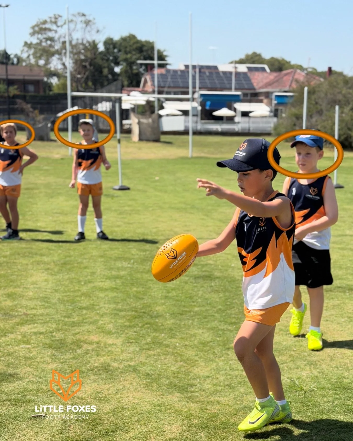 So much riding on this kick 👀 in the game of footy tennis 🎾 

#games #training #afl #littlefoxes #littlefoxesfootyacademy