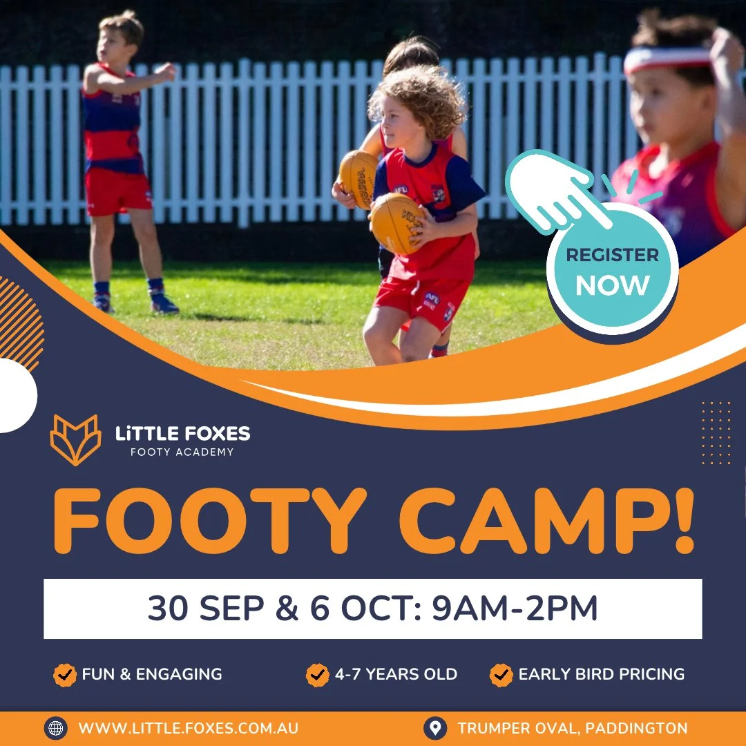 Looking for a fun, active school holiday camp for your little footy star? 🏉

Little Foxes Footy Academy is hosting AFL School Holiday Camps at Trumper Oval, Paddington for kids aged 4&ndash;7 years!

🚨 $20 Early Bird Discount! Book by September 9 a